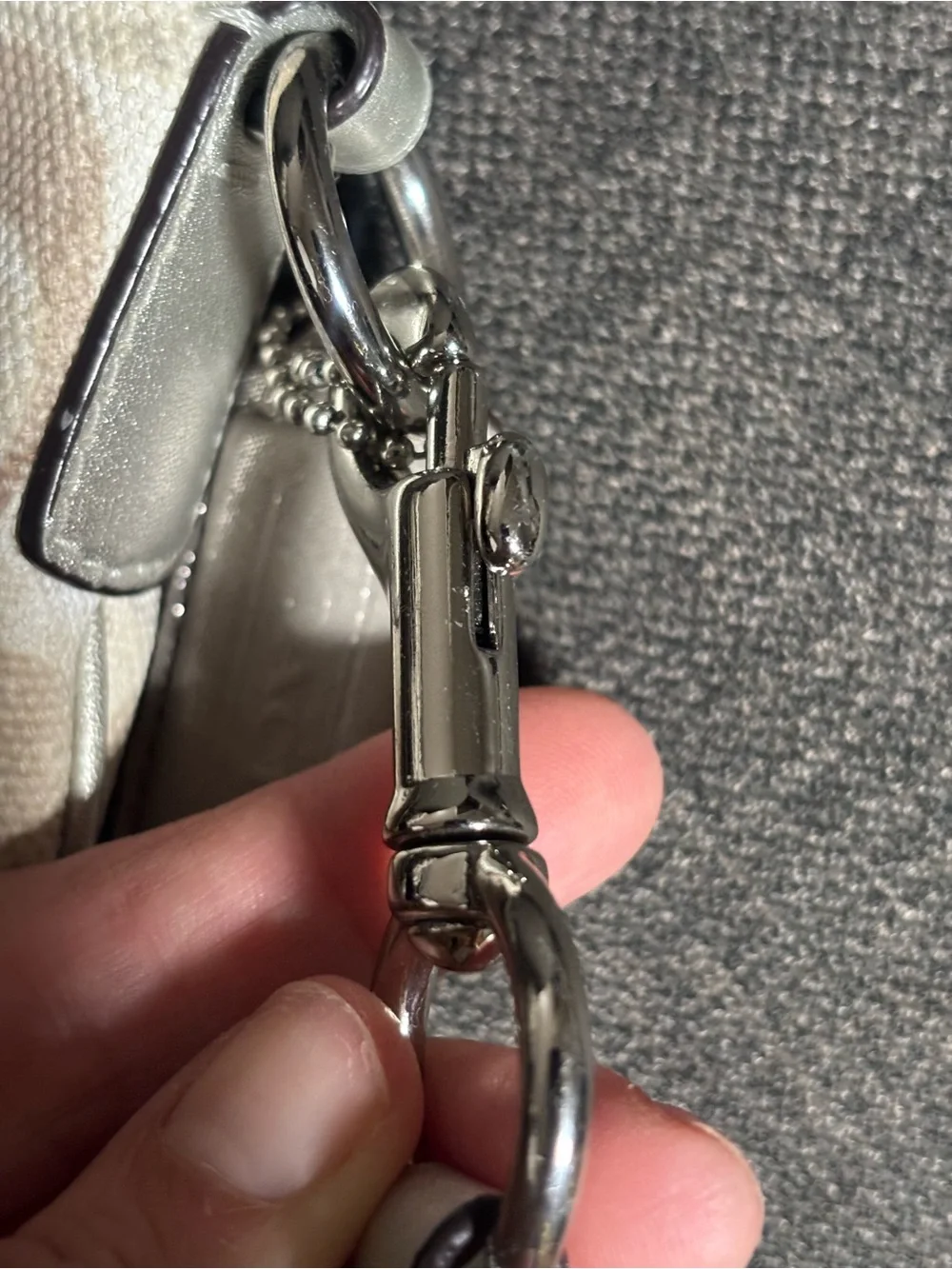 Coach Kristin Swing Bag  Crossbody Sequin Signature white  Brown